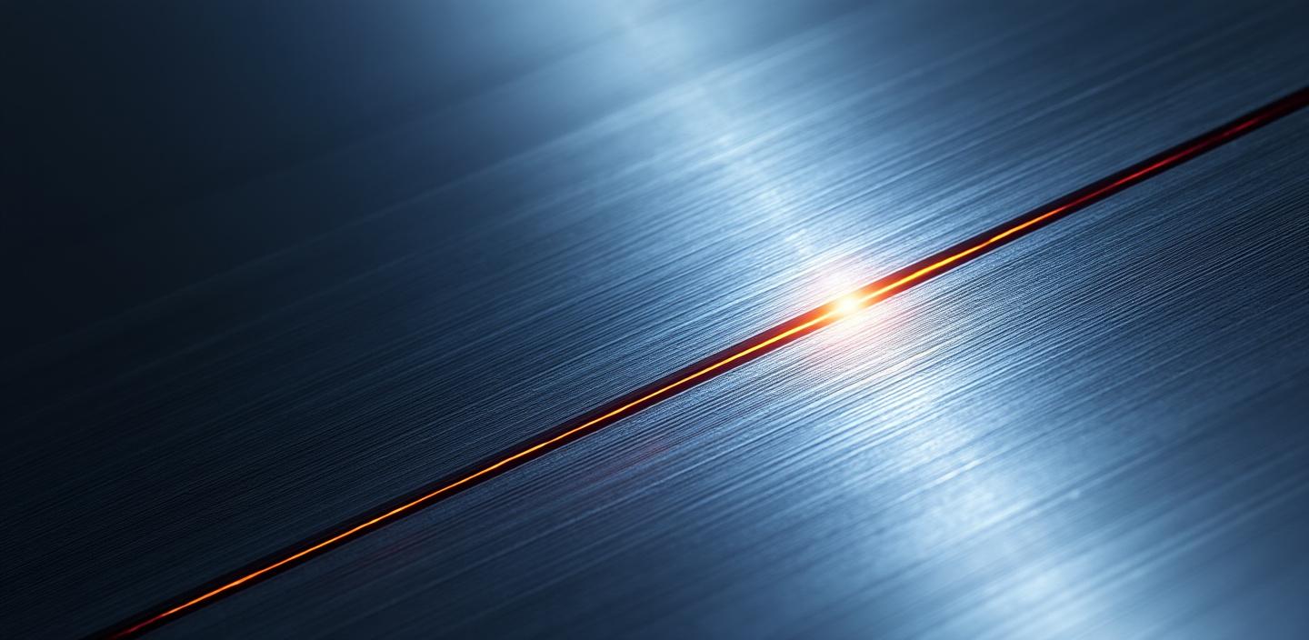 Close-up of a laser weld seam